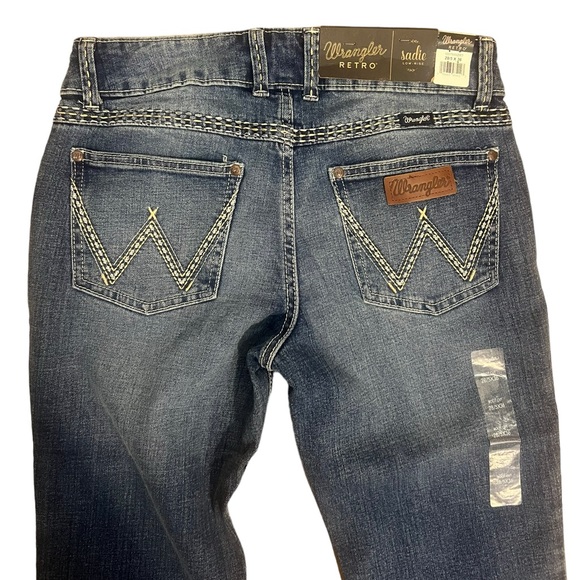 Wrangler Retro Sadie Low-Rise Boot Cut Jeans 28/5x36 - Picture 5 of 6